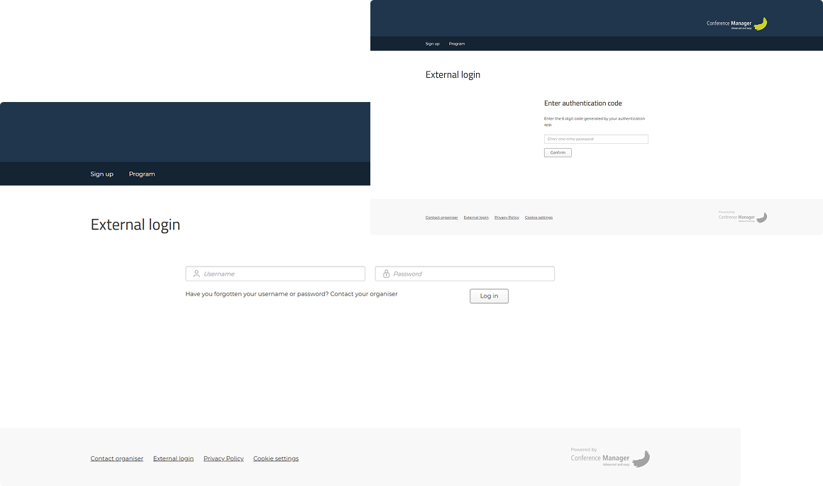 Log in using the new password