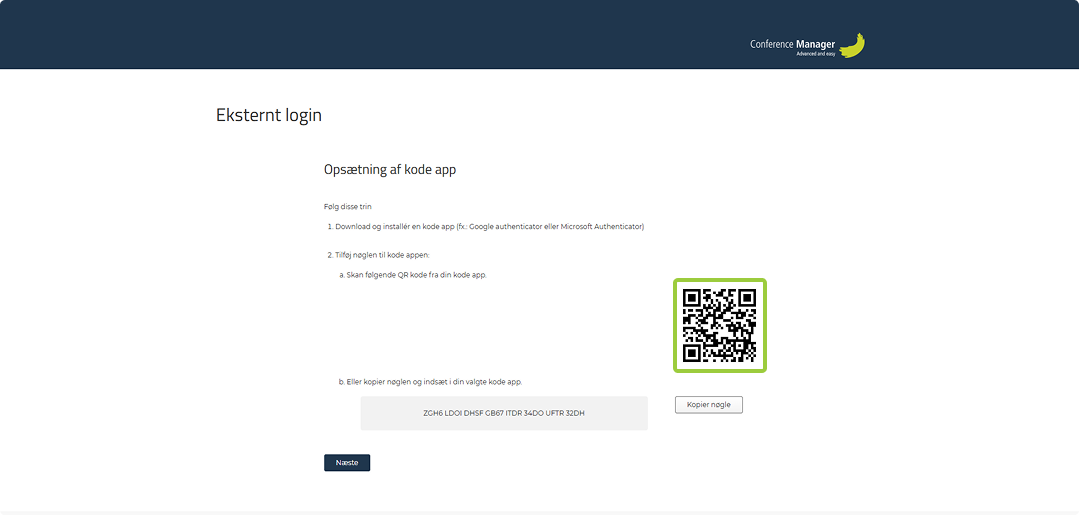 Opsæt to-faktor-godkendelse med en authenticator-app