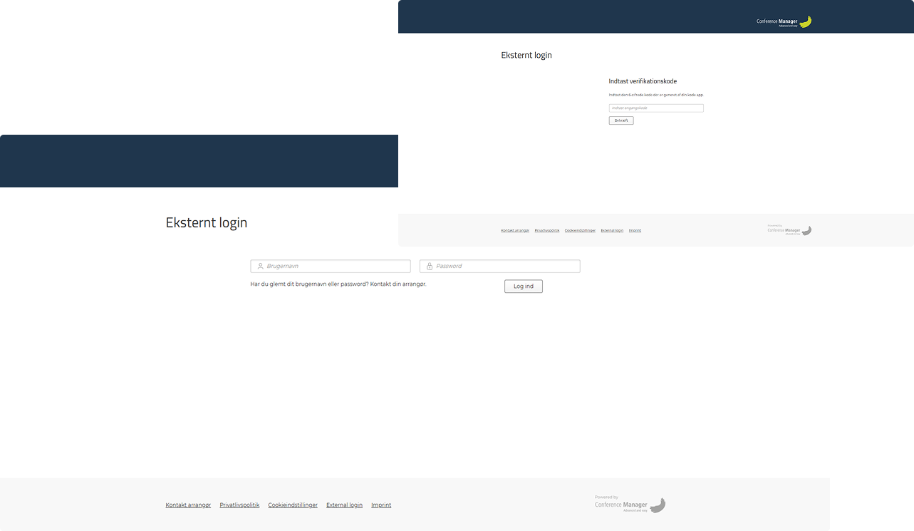 Log ind med dit nye password
