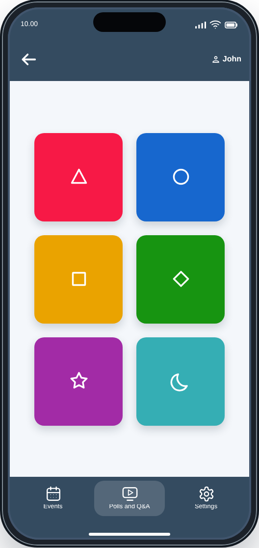 CM Events poll answer screen