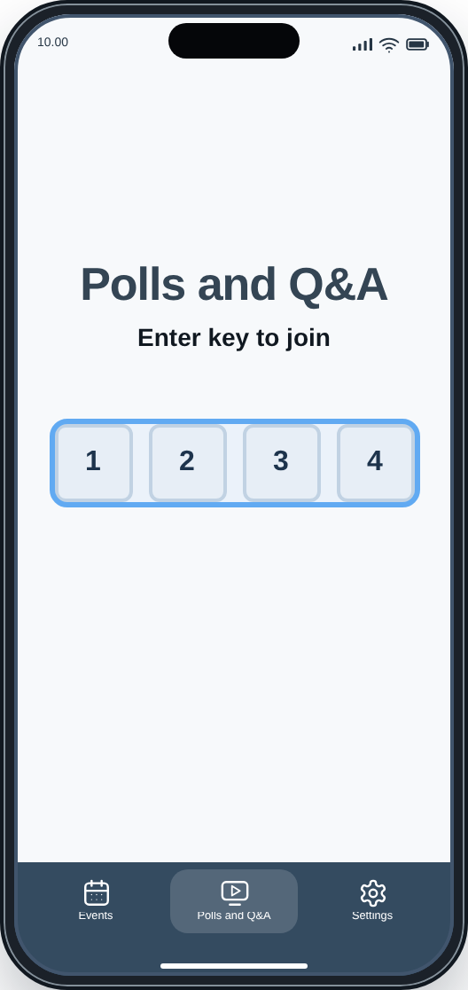CM Events Polls and Q&A key screen
